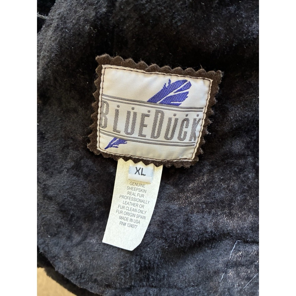Blue Duck USA genuine shearling long coat authentic sheepskin fur jacket XL - Picture 4 of 7